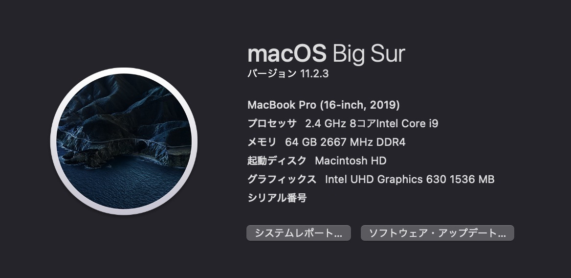 16インチ MacBook Pro